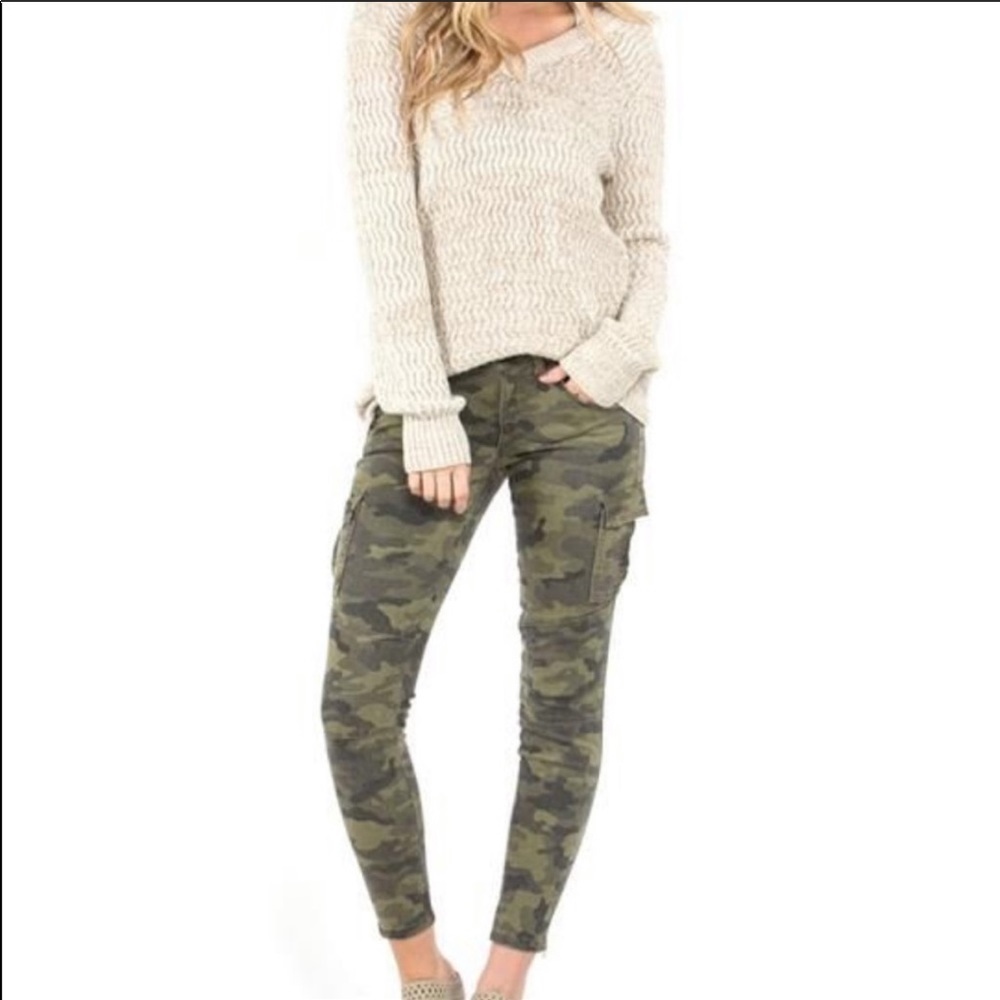 Sneak peek low rise camo Jeans